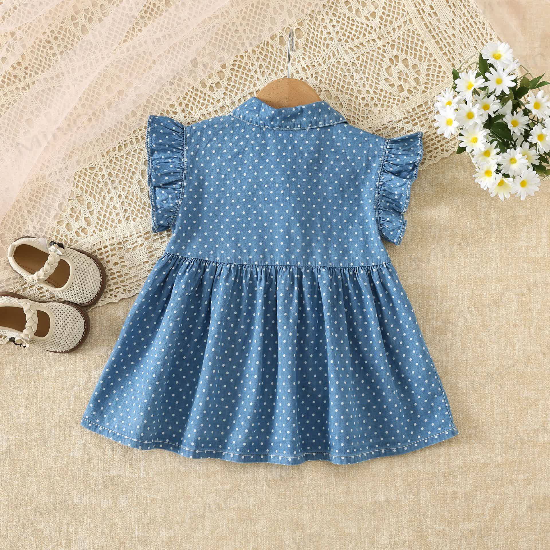 ベビー・幼児用デニムドットDress - image 2