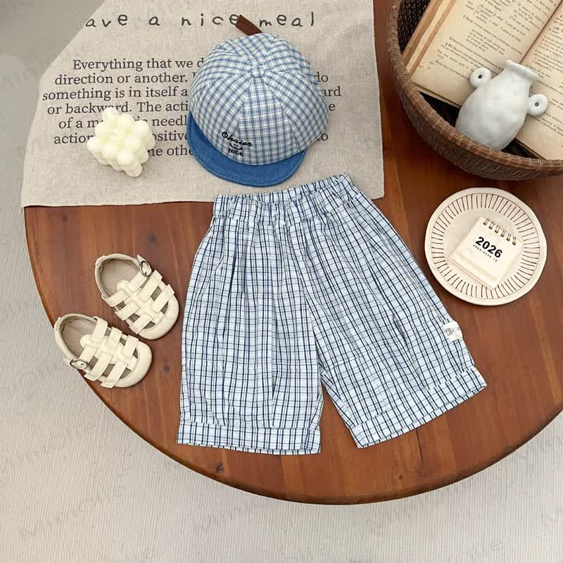 ベビー・幼児用ダックスフンド柄タンクトップまたはチェック柄ショートパンツ - 青 - 4～5歳 - image 3