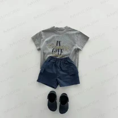 幼児男の子用無地ショートパンツ - 海軍 - 6～7歳 - image 2