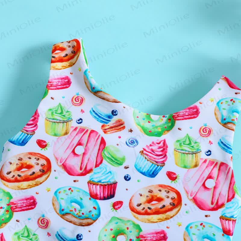 幼児用女の子向けスイートトリート柄ツーピースビキニセット - image 3