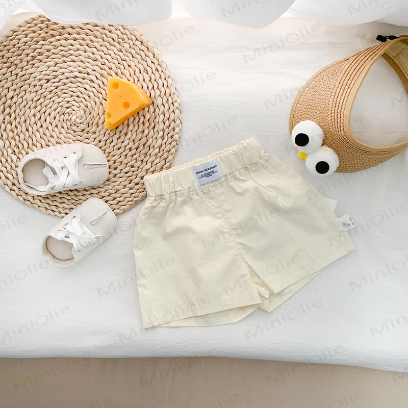 男の子用無地ショートパンツ - ベージュ - 2～3歳 - image 2