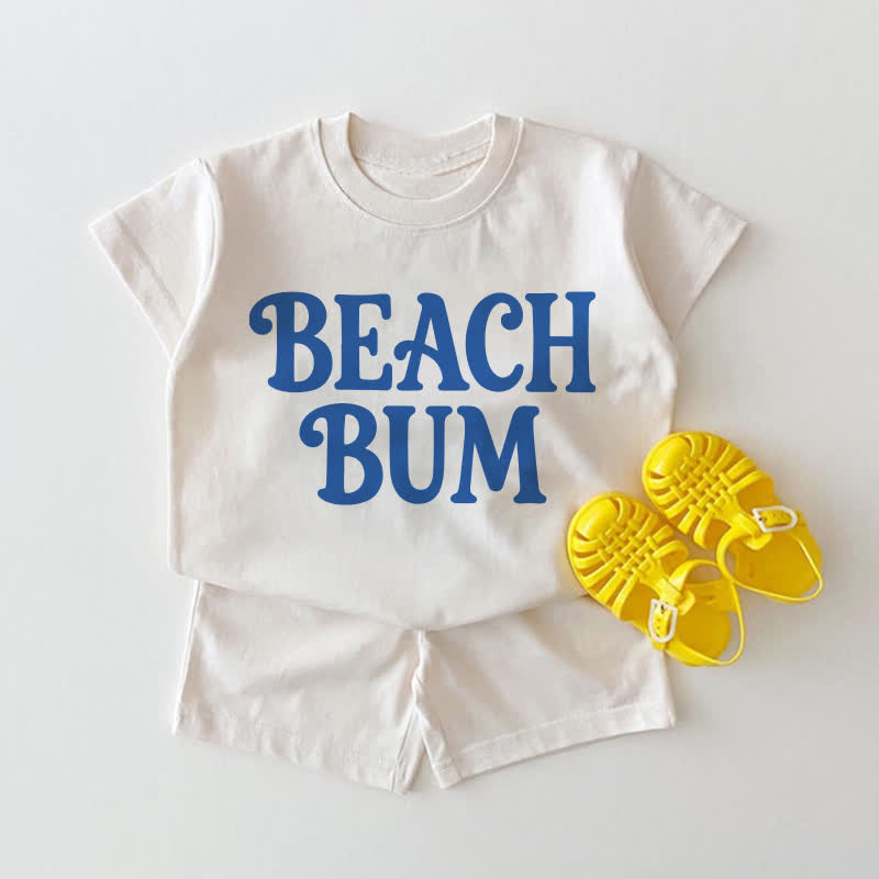 BEACH BUM用ホワイトTシャツ＆ショートパンツ 2点セット - 白 - 18～24ヶ月 - image 1