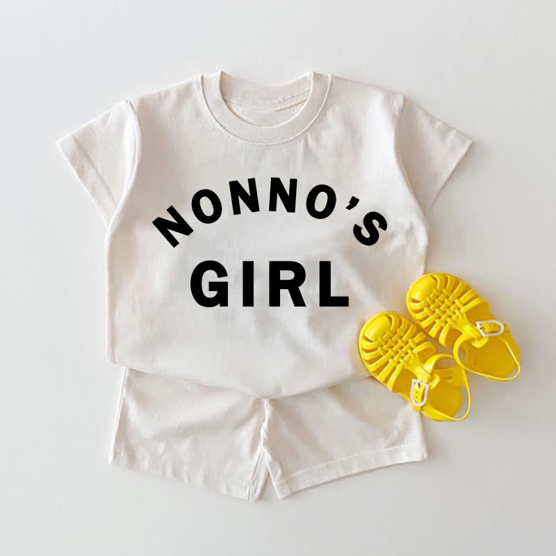  NONNA'S/NONNO'S GIRLベビー用ホワイトTシャツ＆ショートパンツ 2点セット - 白 - NONNO'S GIRL: 18-24M - image 2
