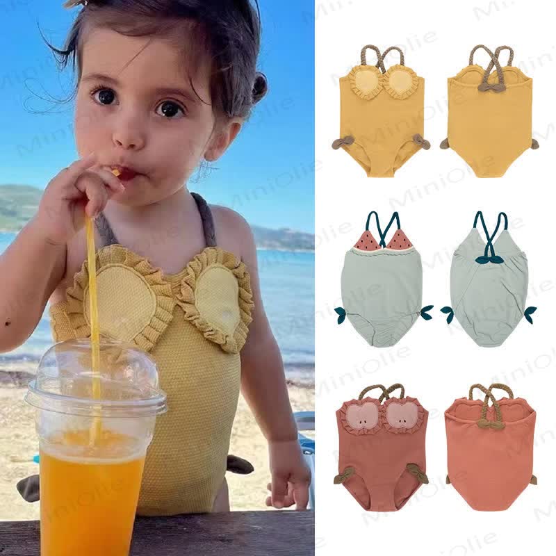 幼児用女の子向けフルーツコレクション水着ボディスーツ - image 1