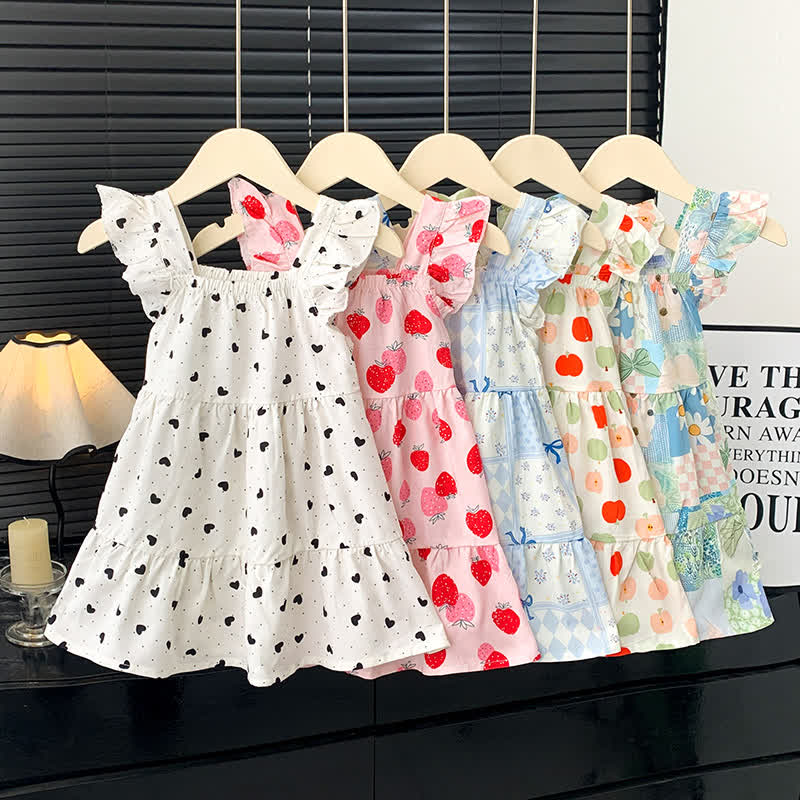幼児用女の子フリル袖Dress - image 1