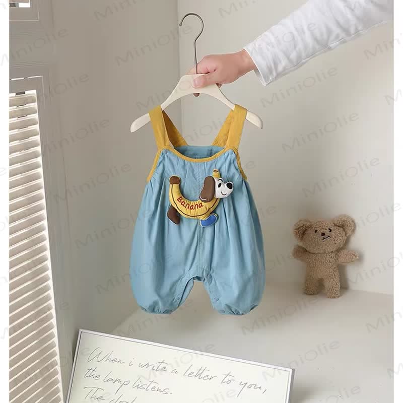 ベビーバナナパピーコレクション オーバーオールとストライプTシャツの2点セット - image 3