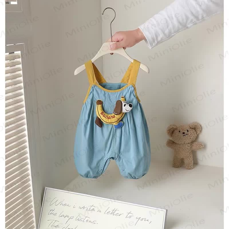 ベビーバナナパピーコレクション オーバーオールとストライプTシャツの2点セット - image 3