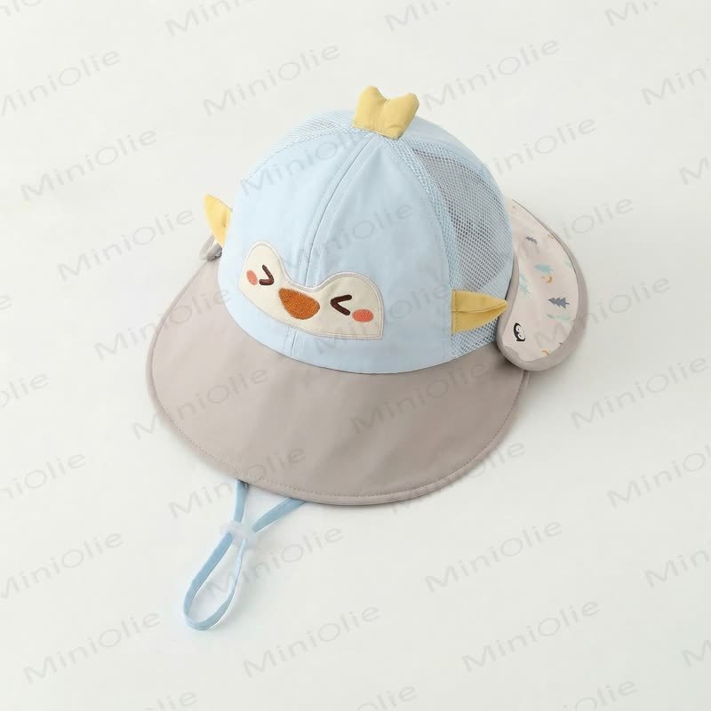 赤ちゃん動物用日よけ帽子 - ブルーペンギン - 8ヶ月～3歳 - image 1
