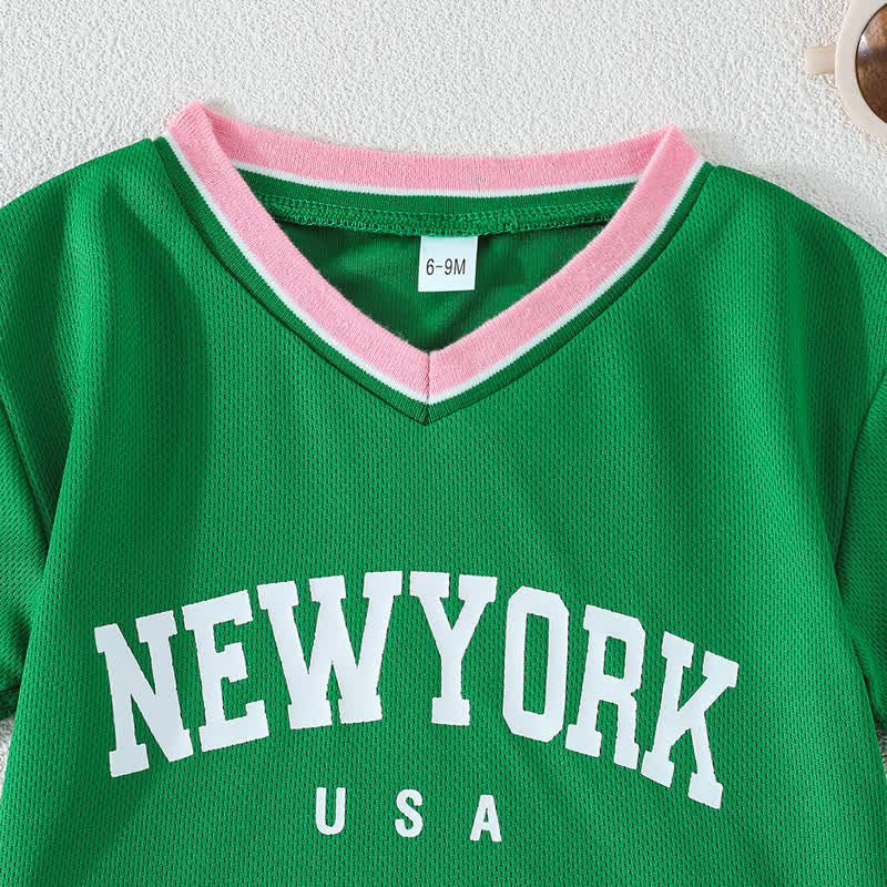 NEWYORK USAベビーガール用トップス＆スカート ツーピース スポーティーセット - image 9