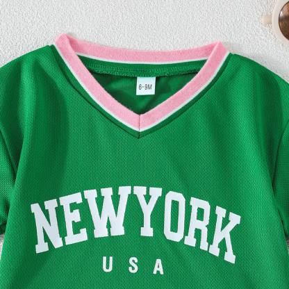 NEWYORK USAベビーガール用トップス＆スカート ツーピース スポーティーセット - image 9