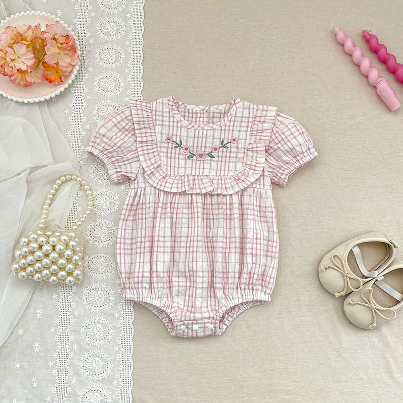 ベビーガール用ピンクギンガムチェック柄Dress／ボディスーツ - ボディスーツ - 18～24ヶ月 - image 4