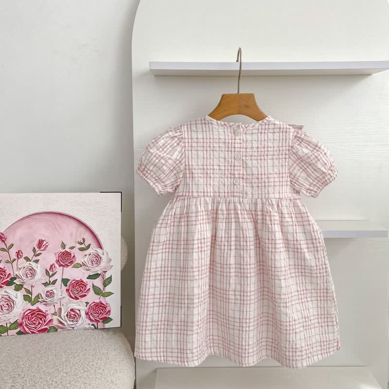 ベビーガール用ピンクギンガムチェック柄Dress／ボディスーツ - image 3
