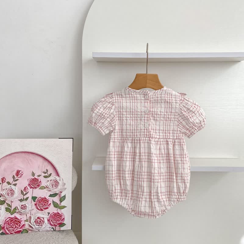 ベビーガール用ピンクギンガムチェック柄Dress／ボディスーツ - image 5