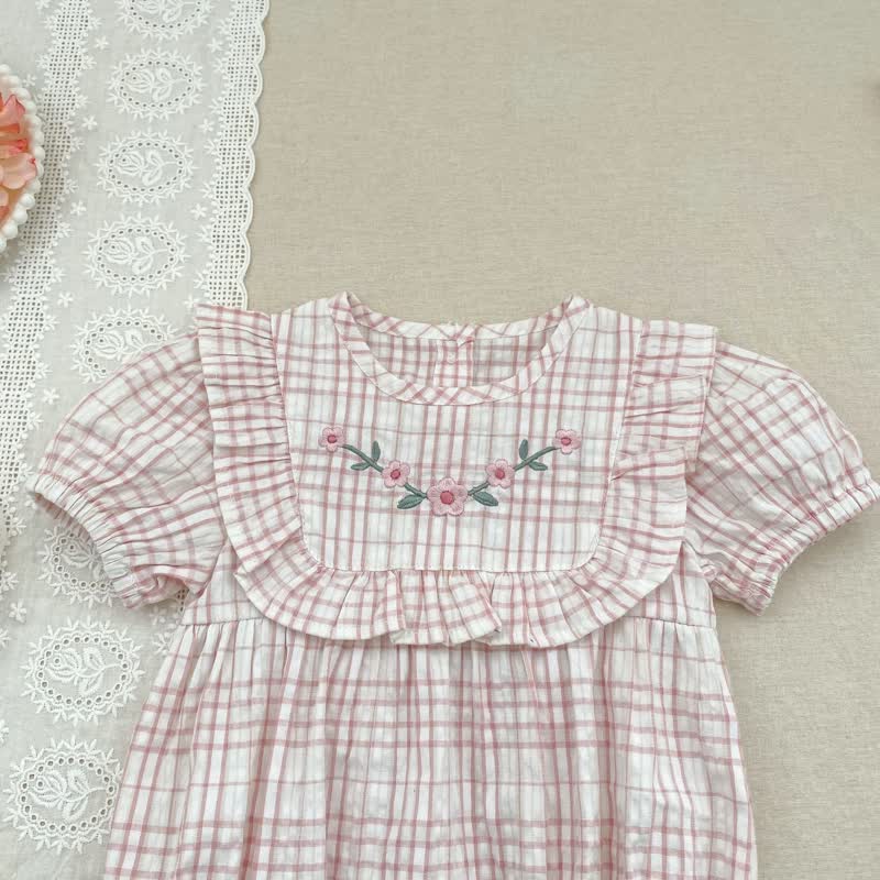 ベビーガール用ピンクギンガムチェック柄Dress／ボディスーツ - image 10