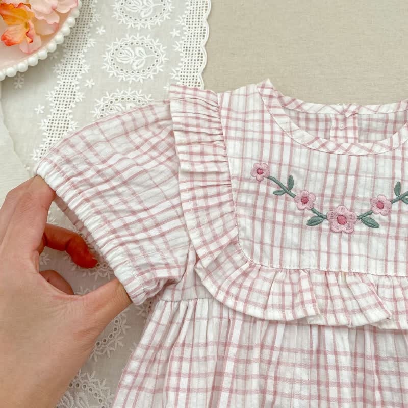 ベビーガール用ピンクギンガムチェック柄Dress／ボディスーツ - image 12