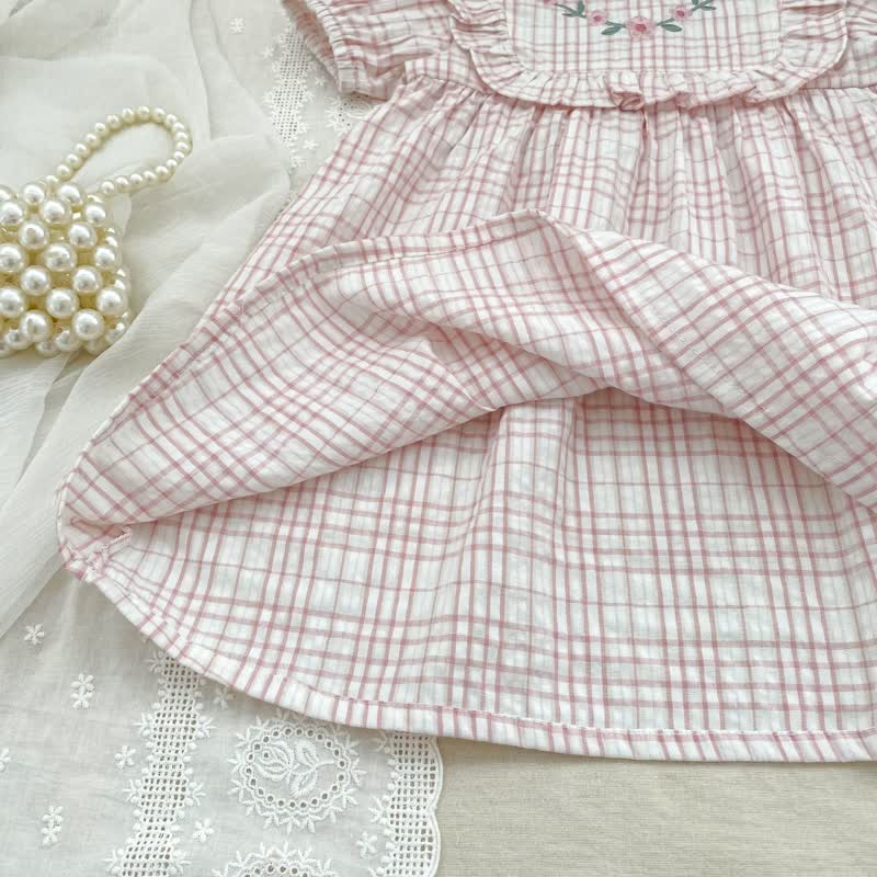 ベビーガール用ピンクギンガムチェック柄Dress／ボディスーツ - image 8