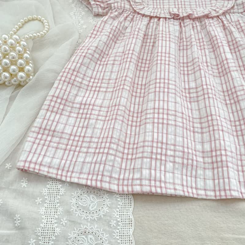 ベビーガール用ピンクギンガムチェック柄Dress／ボディスーツ - image 9