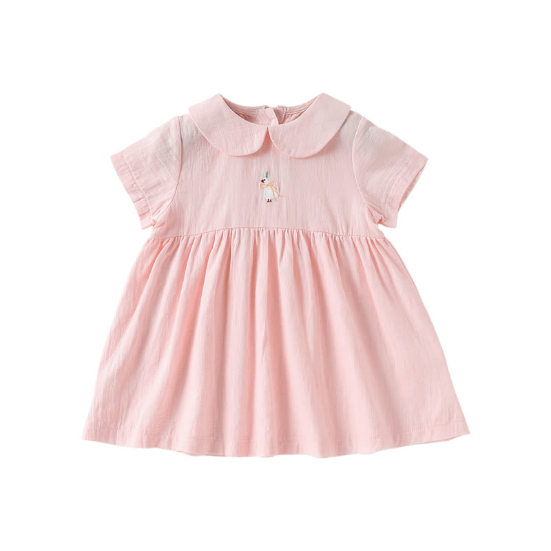 ベビーガール用アニマルプリントピーターパンカラーDress - ピンク - 2～3歳 - image 2