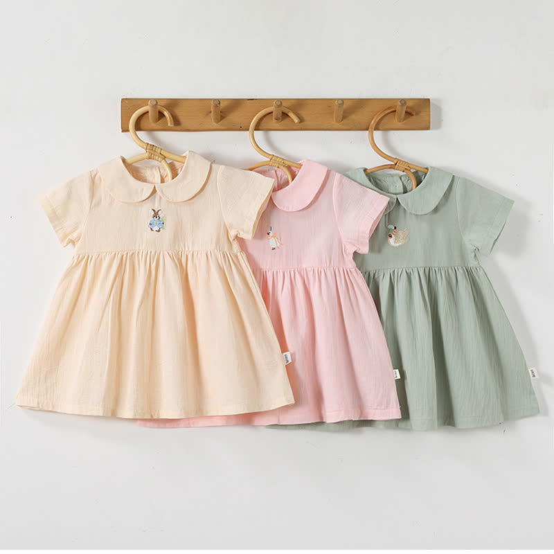 ベビーガール用アニマルプリントピーターパンカラーDress - image 5