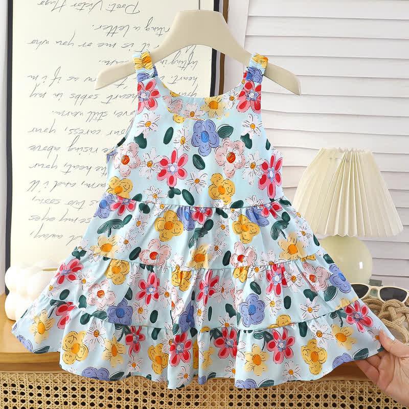 幼児用女の子向け花柄ノースリーブサマーDress - 緑 - 10-11歳 - image 5