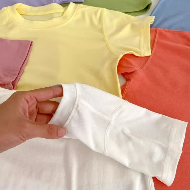 幼児用無地クルーネックカジュアルTシャツ - image 15
