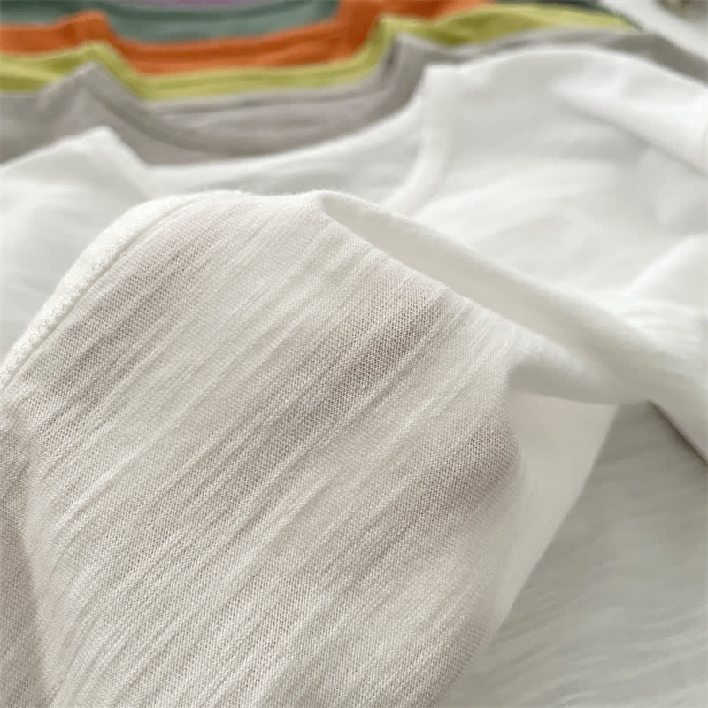 幼児用無地ボックス型クルーネックTシャツ - image 7