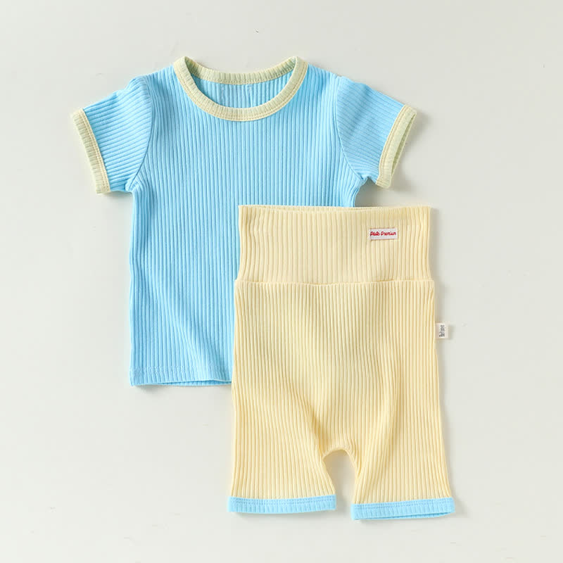 ベビー用ニット半袖セット - 青 - 2～3歳 - image 4