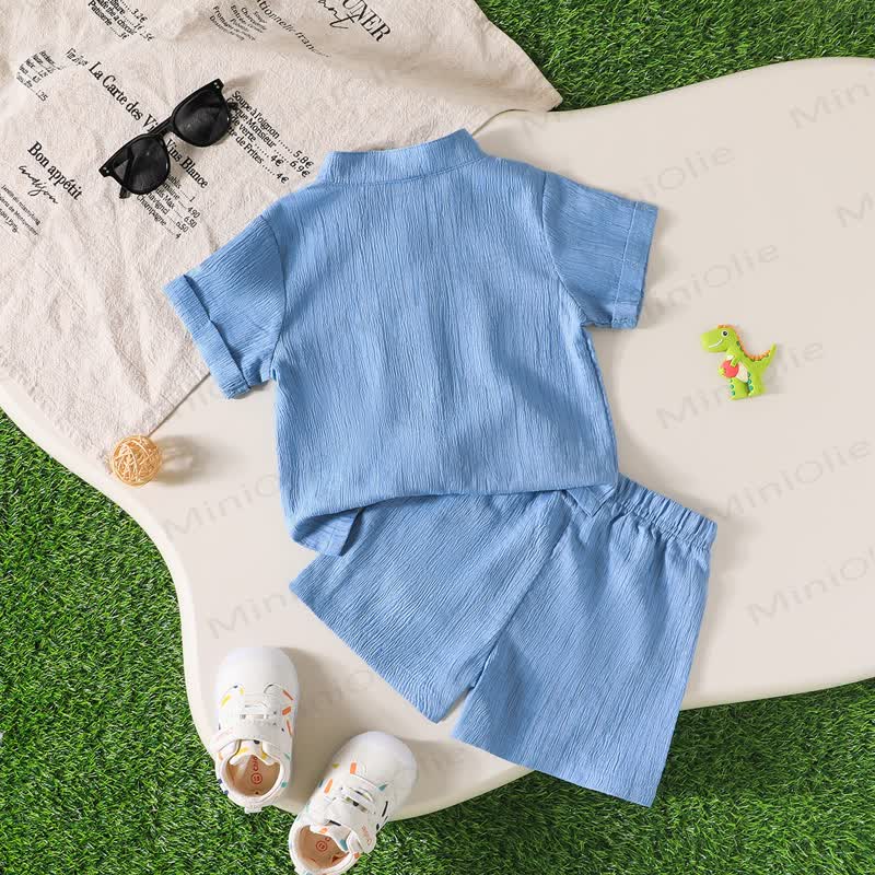 男の子用無地半袖セット - image 2