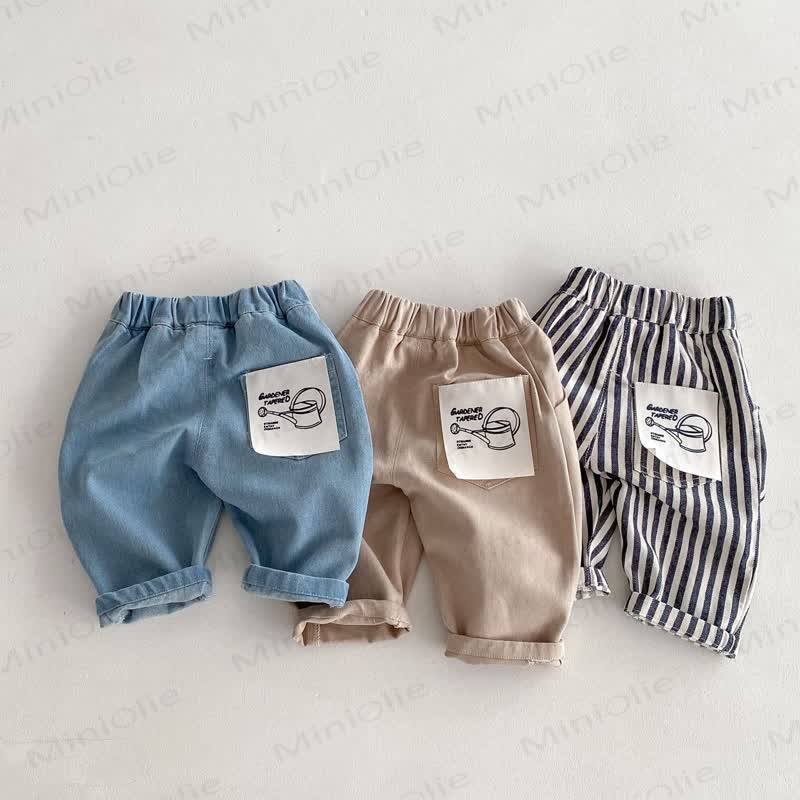 幼児用コットンカジュアルパンツ - image 1