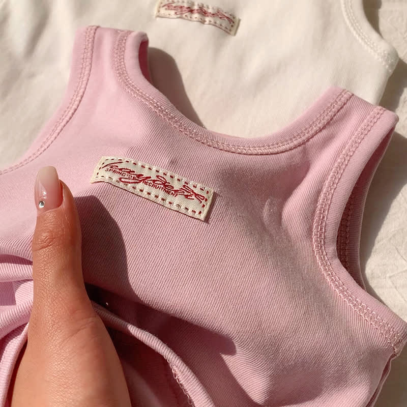 幼児用女の子向け無地サマータンクトップ - image 13