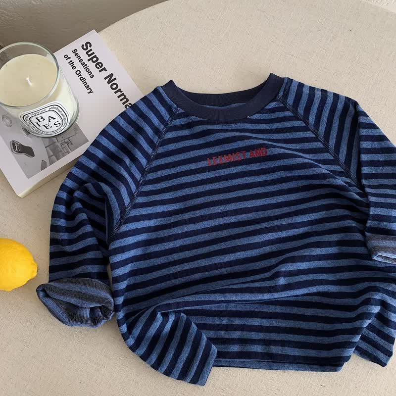 LEEMIST AND幼児用ストライプ長袖Tシャツ - 海軍 - 6～7歳 - image 4