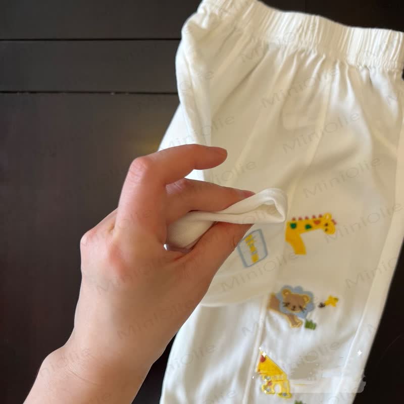 幼児用漫画動物刺繍入りパンツ - image 5