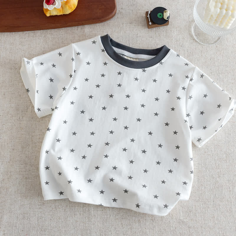 幼児用ベビースタープリントカジュアルTシャツ - ベージュ - 6～7歳 - image 2