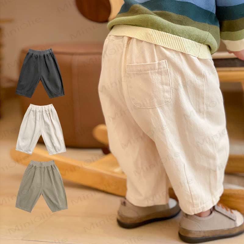 幼児用コットンハーレムアンクルパンツ - image 1