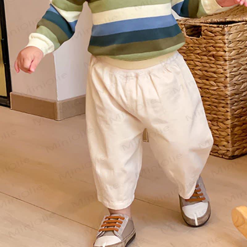 幼児用コットンハーレムアンクルパンツ - ベージュ - 4～5歳 - image 2