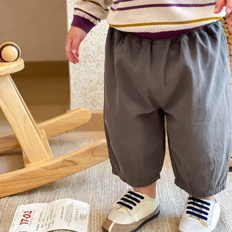 幼児用コットンハーレムアンクルパンツ - グレー - 4～5歳 - image 4