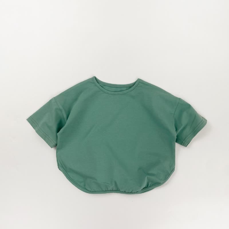 幼児用女の子向け無地カジュアルTシャツ - レイクブルー - 6-7.5T - image 2