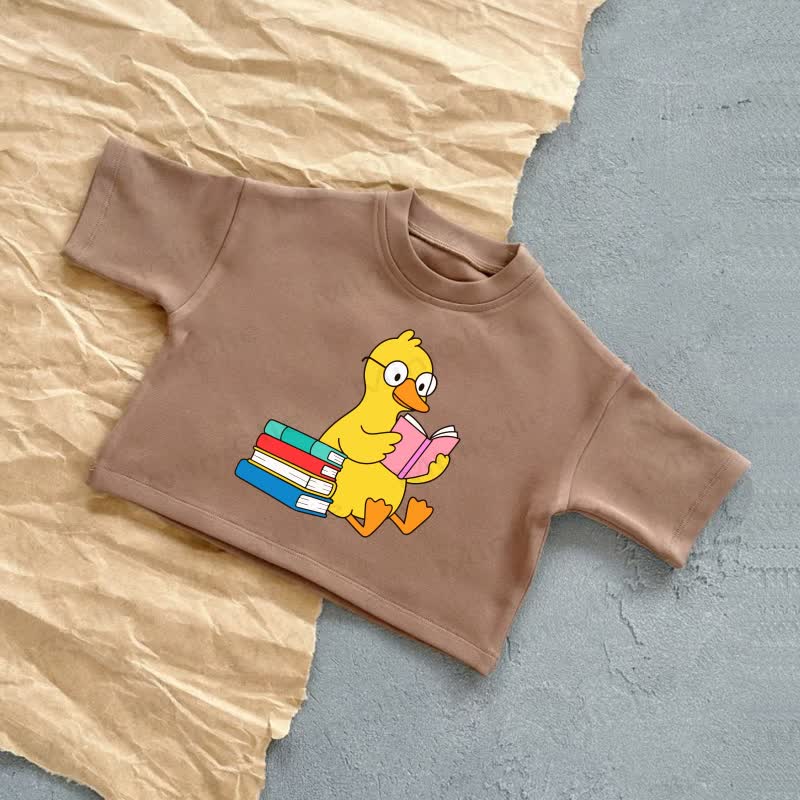 ベビーダック柄Tシャツ - 茶色 - 2～3歳 - image 3