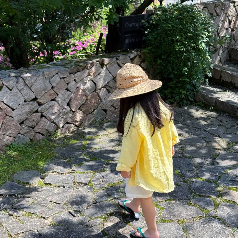 幼児・子供用 無地 リネン ゴムウエスト ショートパンツまたはアウター トップス - イエロートップ - 10-11歳 - image 9