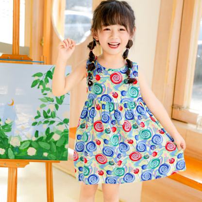 幼児用女の子向け花柄/アニマル柄サマーDress - image 39