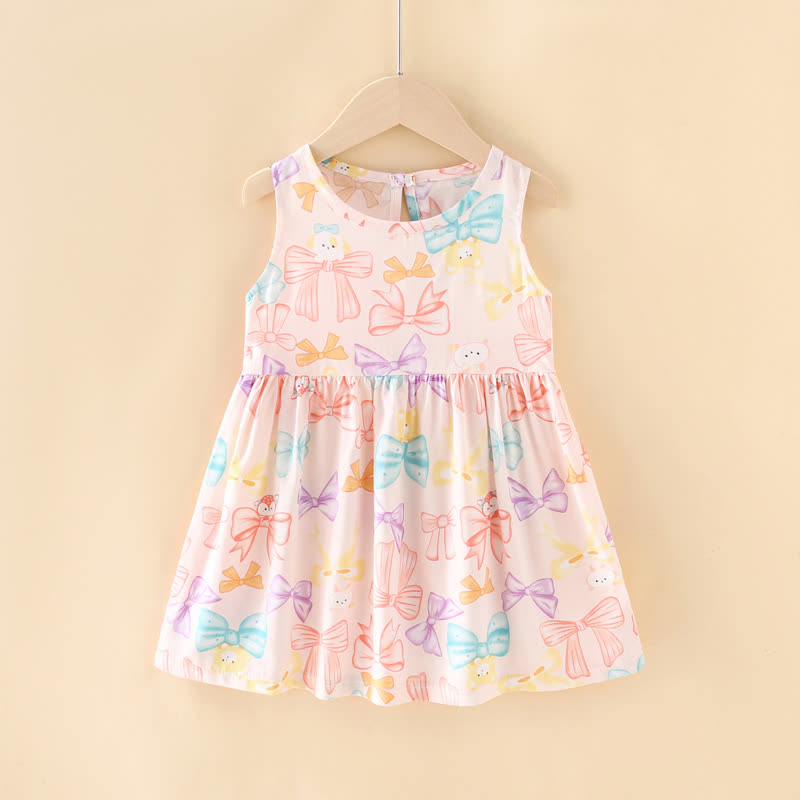 幼児用女の子向け花柄/アニマル柄サマーDress - ピンクのリボン - 10-11歳 - image 4