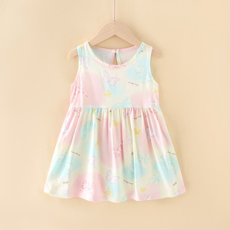 幼児用女の子向け花柄/アニマル柄サマーDress - 色鮮やかな蝶 - 10-11歳 - image 9