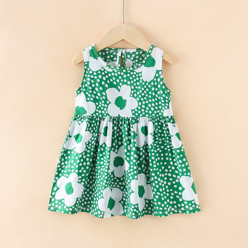 幼児用女の子向け花柄/アニマル柄サマーDress - 緑の花 - 10-11歳 - image 16