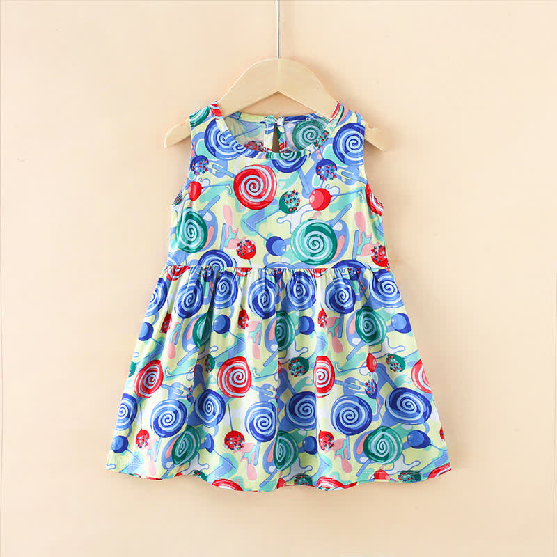 幼児用女の子向け花柄/アニマル柄サマーDress - 青いキャンディー - 10-11歳 - image 17