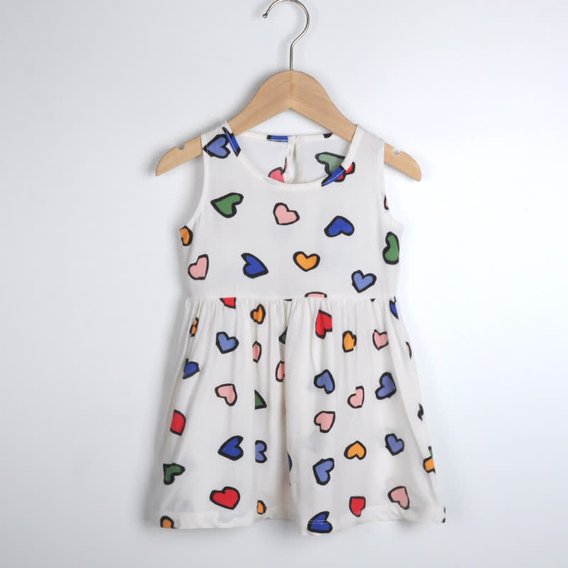 幼児用女の子向け花柄/アニマル柄サマーDress - ホワイトハート - 10-11歳 - image 21