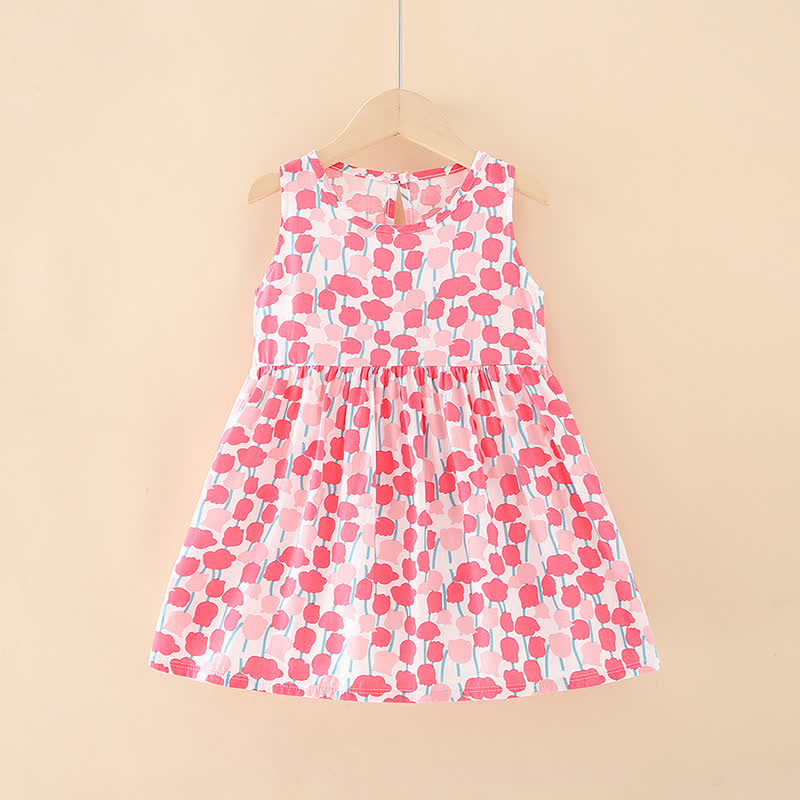 幼児用女の子向け花柄/アニマル柄サマーDress - ピンクの花 - 10-11歳 - image 31