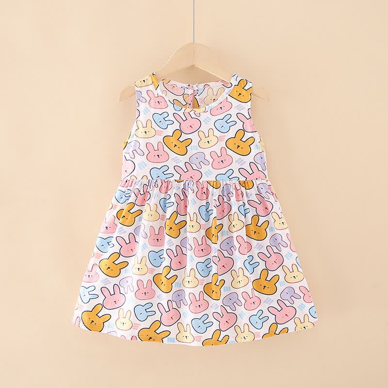幼児用女の子向け花柄/アニマル柄サマーDress - カラフルなウサギ - 10-11歳 - image 35