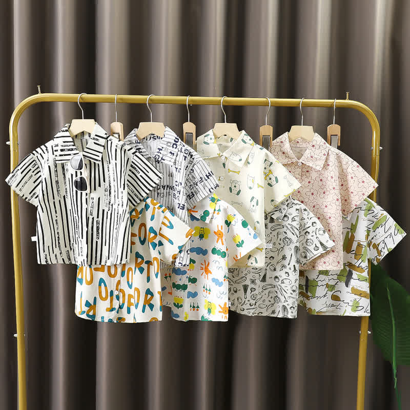 幼児男の子用半袖プリントシャツ - image 1