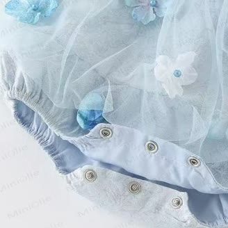ベビー用花柄チュールパーティボディスーツ - image 8