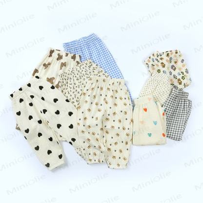 キッズテイルズ幼児用花柄コットンバルーンパンツ - image 1